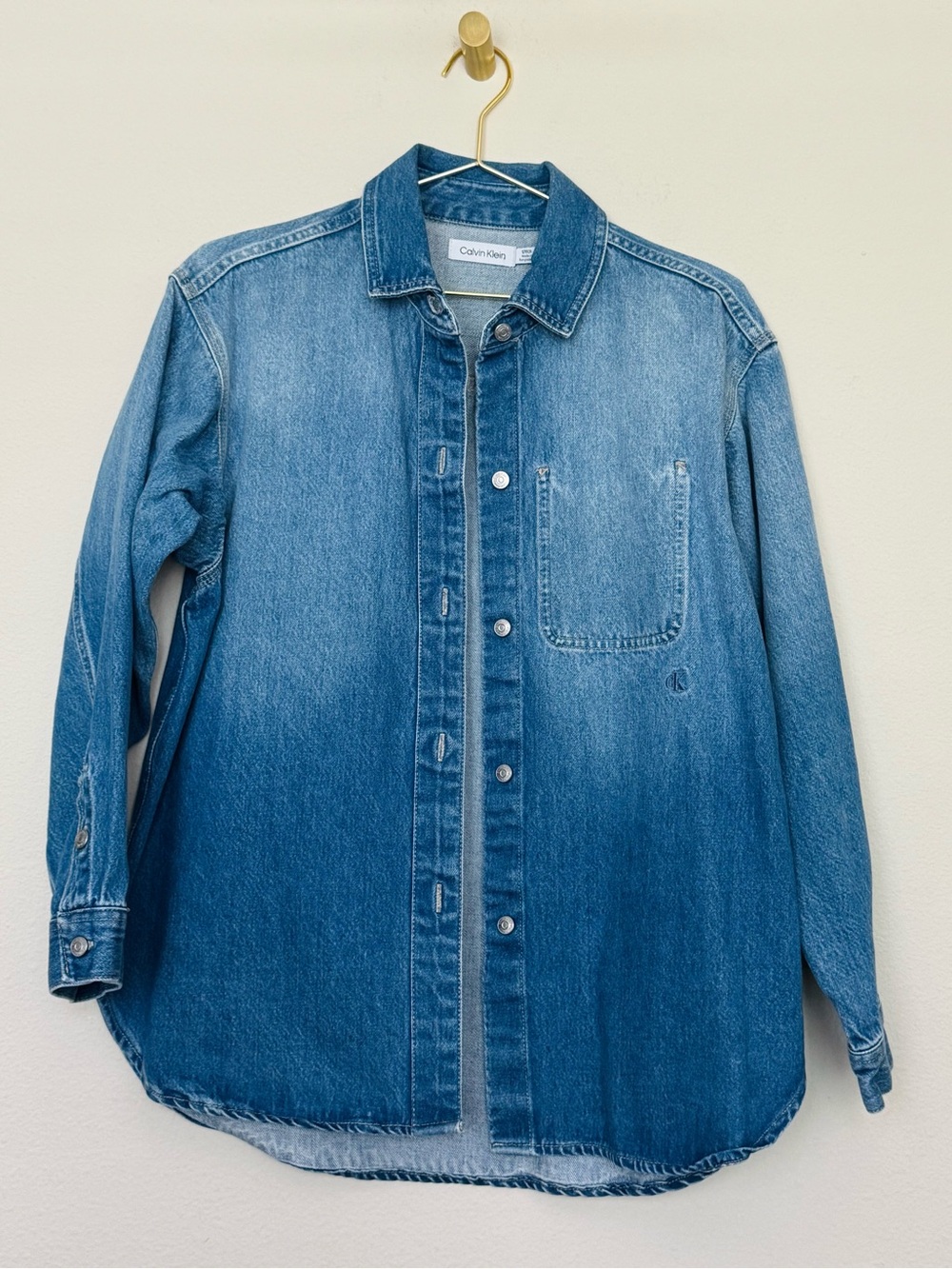 Calvin Klein Blue Denim Shirt Jacket